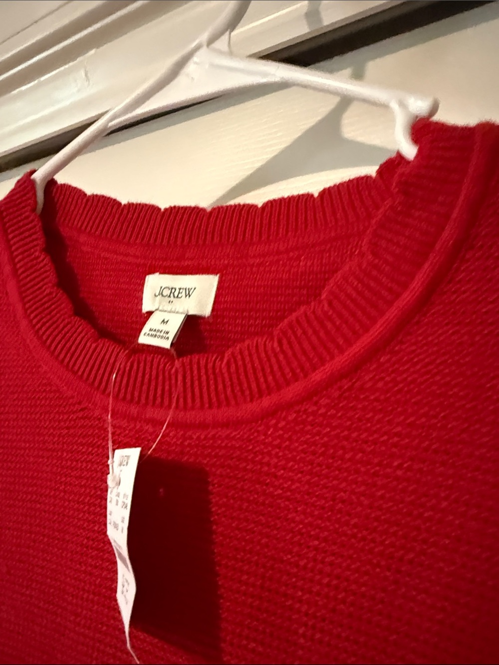 J. Crew Red Crewneck Sweater - Picture 6 of 7